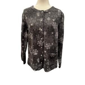 Covington Gray and White Christmas Cardigan - Size XL